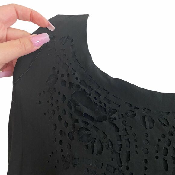 Sunday in Brooklyn Large Dress Sheath Sleeveless Black Lined Short Mini NWT FLAW - Picture 10 of 12